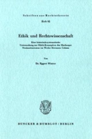 Könyv Ethik und Rechtswissenschaft. Eggert Winter