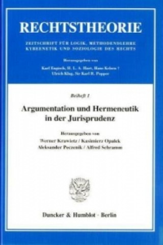 Carte Argumentation und Hermeneutik in der Jurisprudenz. Werner Krawietz
