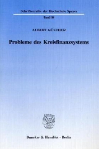 Kniha Probleme des Kreisfinanzsystems. Albert Günther