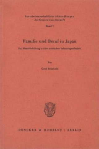 Βιβλίο Familie und Beruf in Japan. Gerd Reinhold