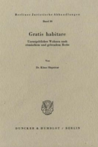 Könyv Gratis habitare. Klaus Slapnicar