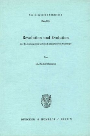 Kniha Revolution und Evolution. Rudolf Hamann
