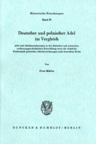 Kniha Deutscher und polnischer Adel im Vergleich. Peter Mikliss