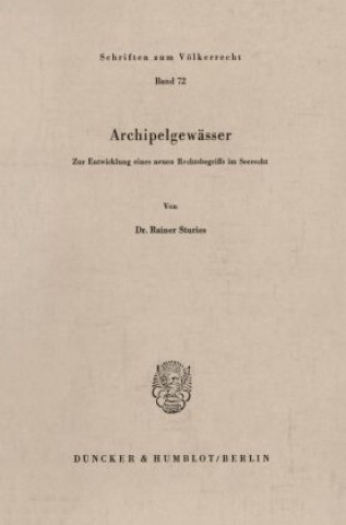 Buch Archipelgewässer. Rainer Sturies