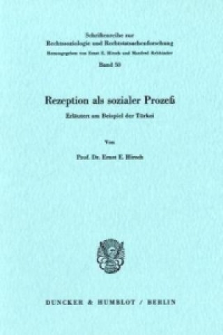 Książka Rezeption als sozialer Prozeß. Ernst E. Hirsch