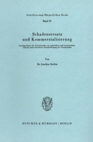 Kniha Schadensersatz und Kommerzialisierung. Joachim Ströfer