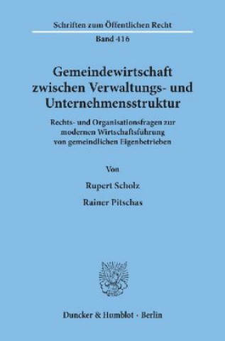 Kniha Gemeindewirtschaft zwischen Verwaltungs- und Unternehmensstruktur. Rupert Scholz
