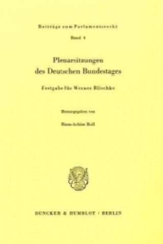 Kniha Plenarsitzungen des Deutschen Bundestages. Hans-Achim Roll