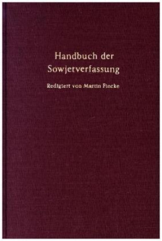 Kniha Handbuch der Sowjetverfassung. Martin Fincke