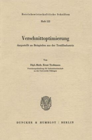 Livro Verschnittoptimierung Ernst Troßmann