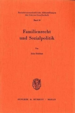 Livre Familienrecht und Sozialpolitik. John Eekelaar