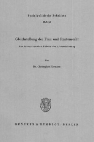 Könyv Gleichstellung der Frau und Rentenrecht. Christopher Hermann