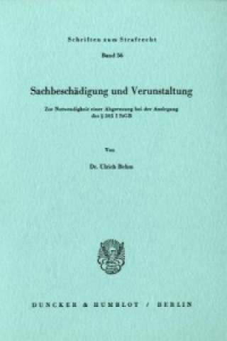 Carte Sachbeschädigung und Verunstaltung. Ulrich Behm