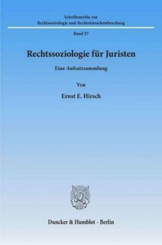 Carte Rechtssoziologie für Juristen. Ernst E. Hirsch