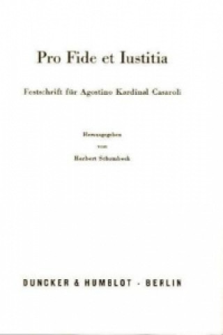 Βιβλίο Pro Fide et Iustitia Herbert Schambeck