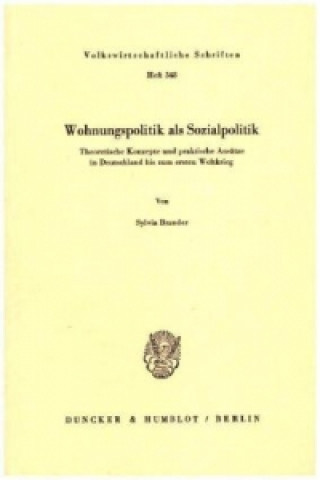 Livre Wohnungspolitik als Sozialpolitik. Sylvia Brander