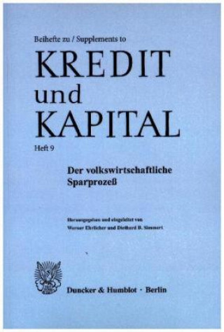 Carte Der volkswirtschaftliche Sparprozeß. Werner Ehrlicher