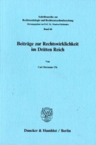 Carte Beiträge zur Rechtswirklichkeit im Dritten Reich. Carl Hermann Ule