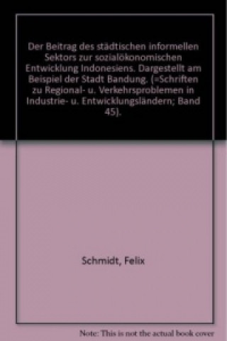 Buch Der Beitrag des städtischen informellen Sektors zur sozialökonomischen Entwicklung Indonesiens. Felix Schmidt