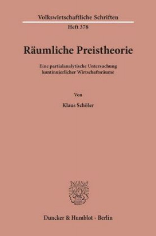 Βιβλίο Räumliche Preistheorie. Klaus Schöler