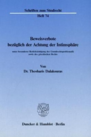 Carte Beweisverbote bezüglich der Achtung der Intimsphäre Theoharis Dalakouras
