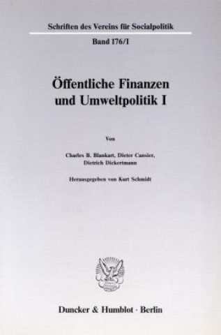 Buch Öffentliche Finanzen und Umweltpolitik I. Kurt Schmidt