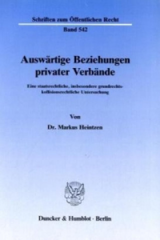 Carte Auswärtige Beziehungen privater Verbände. Markus Heintzen