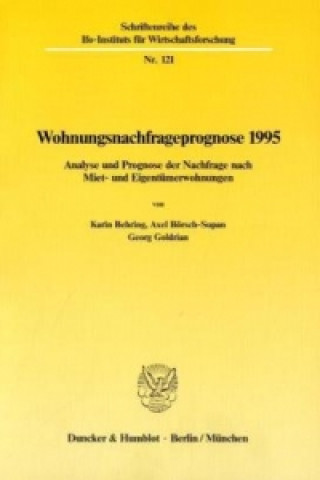 Buch Wohnungsnachfrageprognose 1995. Karin Behring