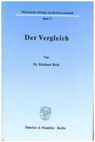 Kniha Der Vergleich. Reinhard Bork