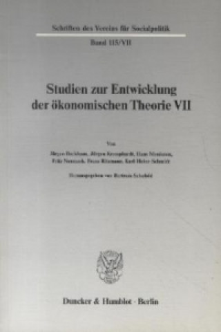 Carte Probleme der Konjunkturtheorie im ausgehenden 19. Jahrhundert. Bertram Schefold