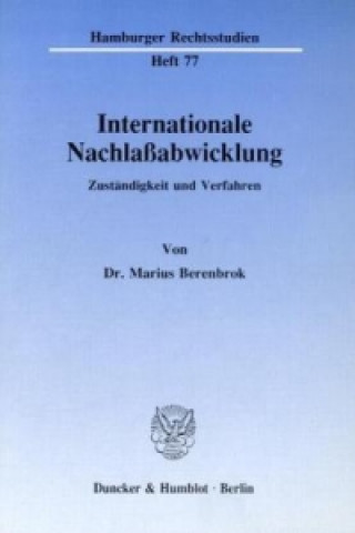 Könyv Internationale Nachlaßabwicklung. Marius Berenbrok