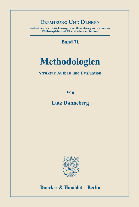 Kniha Methodologien. Lutz Danneberg