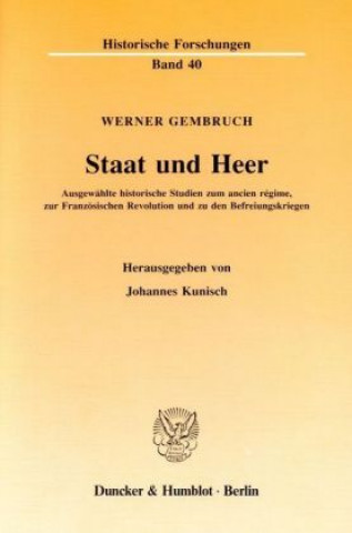 Kniha Staat und Heer. Werner Gembruch