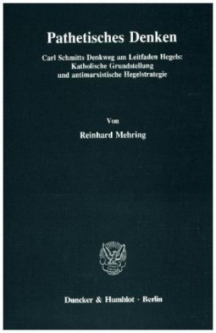 Carte Pathetisches Denken. Reinhard Mehring