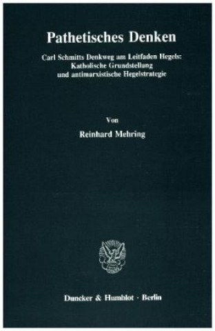 Книга Pathetisches Denken. Reinhard Mehring