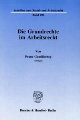Könyv Die Grundrechte im Arbeitsrecht. Franz Gamillscheg