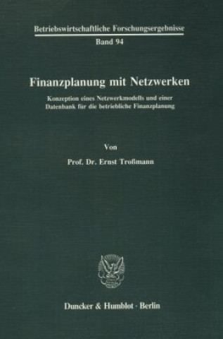 Carte Finanzplanung mit Netzwerken. Ernst Troßmann