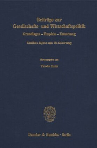 Knjiga Beiträge zur Gesellschafts- und Wirtschaftspolitik. Theodor Dams