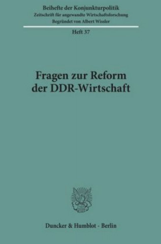 Livre Fragen zur Reform der DDR-Wirtschaft. 