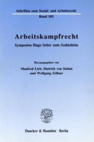 Kniha Arbeitskampfrecht. Manfred Lieb