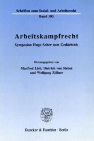 Książka Arbeitskampfrecht. Manfred Lieb