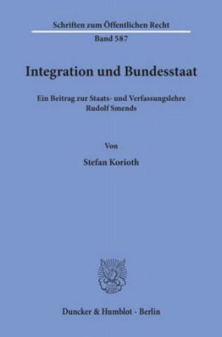 Kniha Integration und Bundesstaat. Stefan Korioth