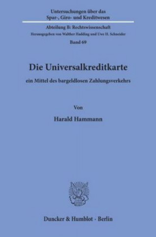 Könyv Die Universalkreditkarte. Harald Hammann