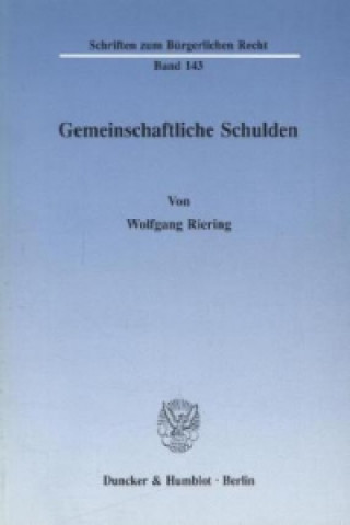 Libro Gemeinschaftliche Schulden. Wolfgang Riering