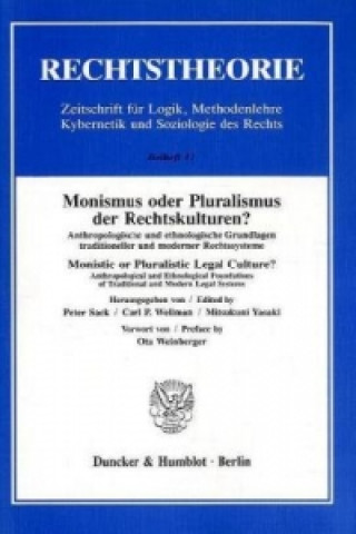 Könyv Monismus oder Pluralismus der Rechtskulturen? Peter Sack