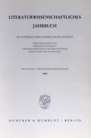 Buch Literaturwissenschaftliches Jahrbuch. Bd.32/1991 Theodor Berchem