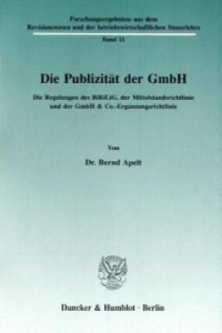 Carte Die Publizität der GmbH. Bernd Apelt