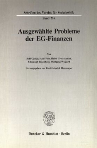 Carte Ausgewählte Probleme der EG-Finanzen. Karl-Heinrich Hansmeyer