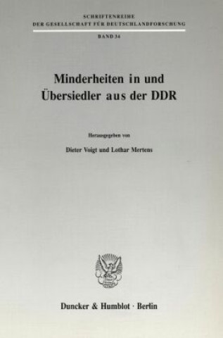 Libro Minderheiten in und Übersiedler aus der DDR. Dieter Voigt