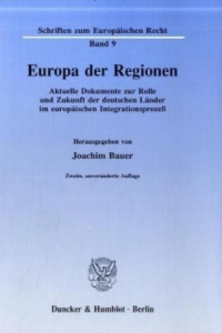 Kniha Europa der Regionen. Joachim Bauer
